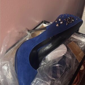 Blue Studded Women's Shoes